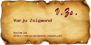 Varju Zsigmond névjegykártya