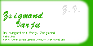 zsigmond varju business card